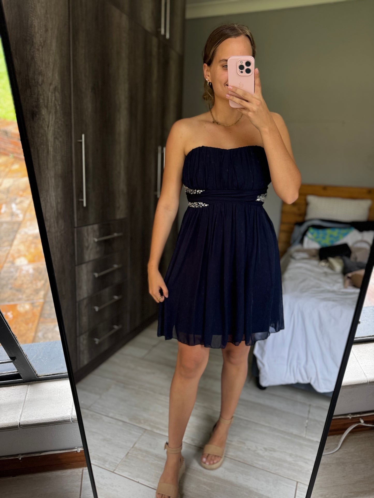 Navy dress from Truworths (TTT)