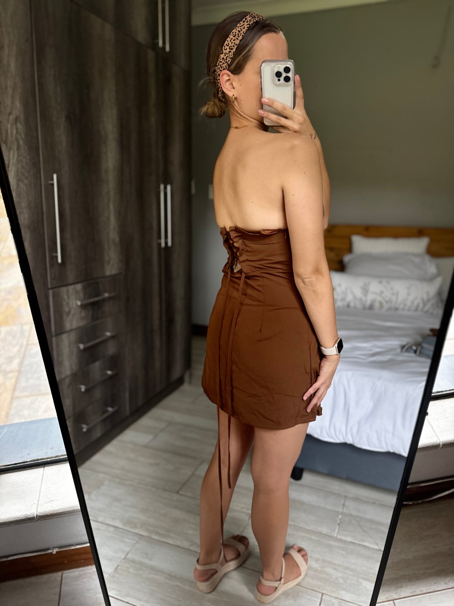 BRAND NEW brown dress