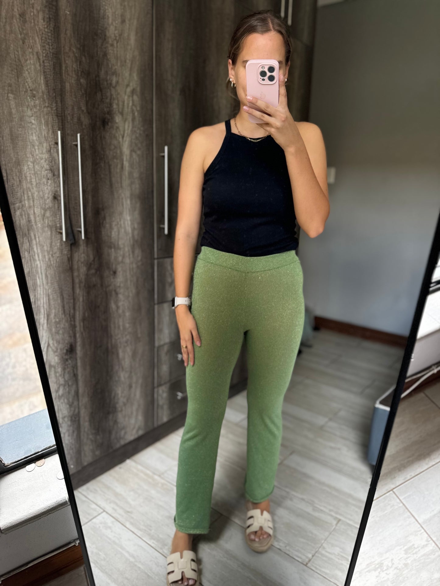 Cotton on green glitter pants (BBB)