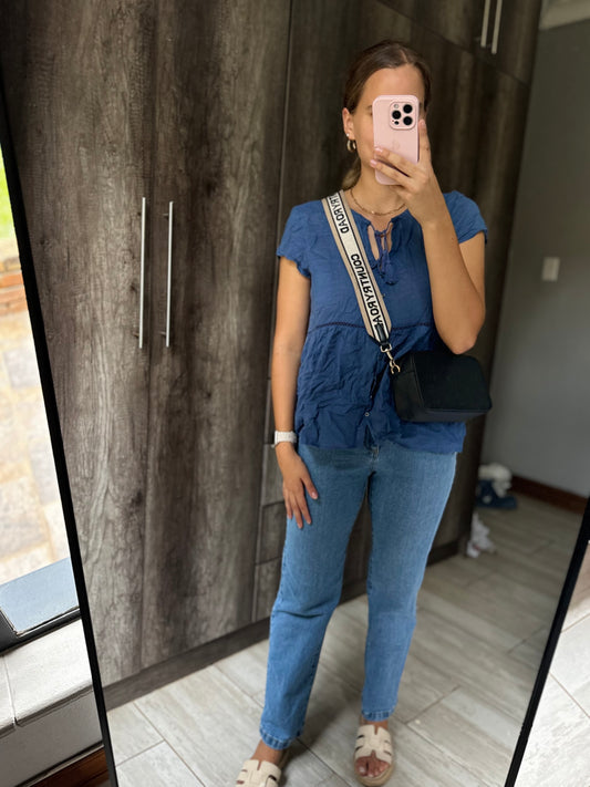 Woolworths blue top (SS)