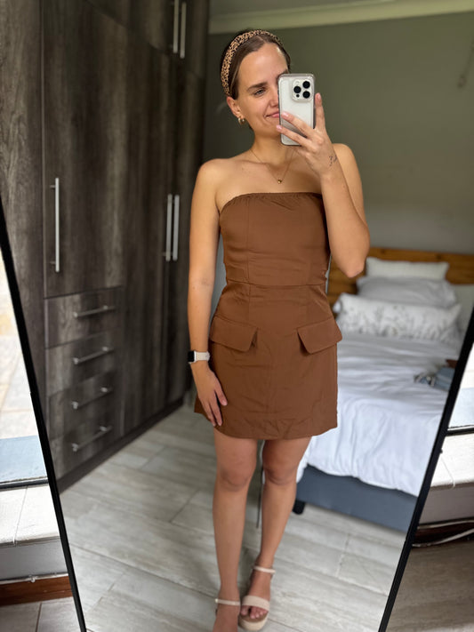 BRAND NEW brown dress