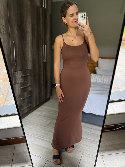 Brown bodycon dress (AAA)