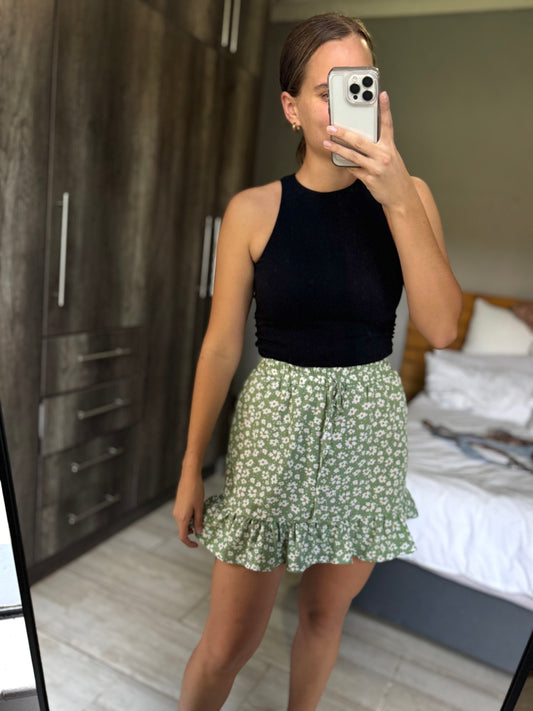 Green floral skirt (TTT)