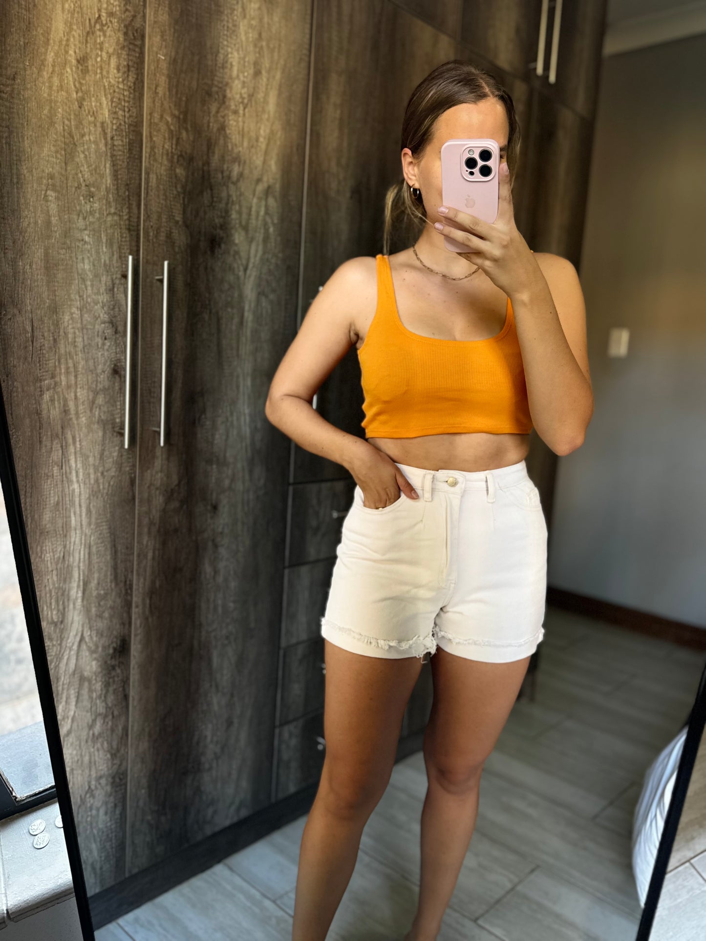 Orange cropped top (XX)